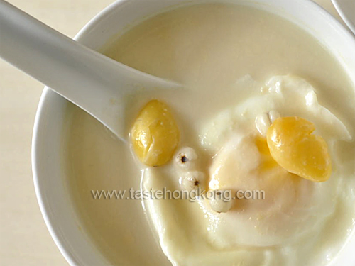 Beancurd Skin Sweet Soup with Ginkgo Nuts and Job’s Tears