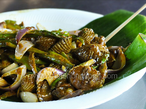 Stir fried cockles