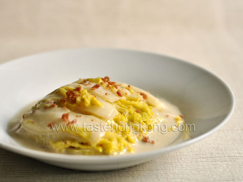 Chinese cabbage with ham and cream sauce 腿茸奶油津白