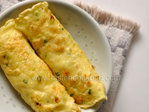 Chinese Pancakes with Spring Onions and Dried Shrimps