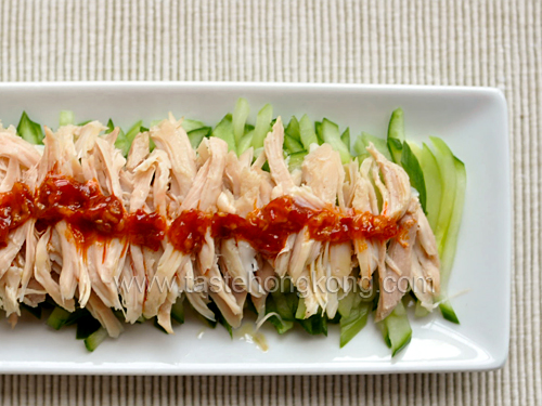 Hand-Pulled Chicken with Cucumber