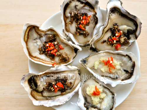 Steamed Frozen Oysters with Fermented Black Beans