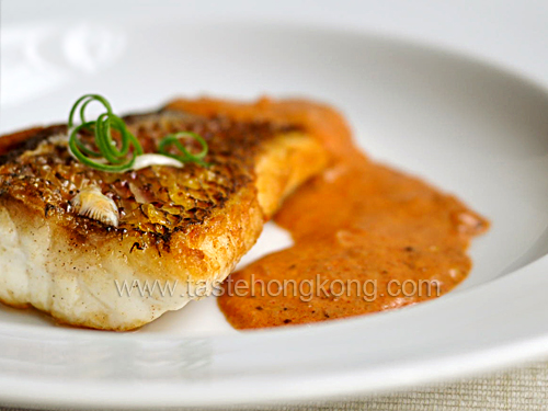 Paprika and White Pepper Cream Sauce with Fish Fillets