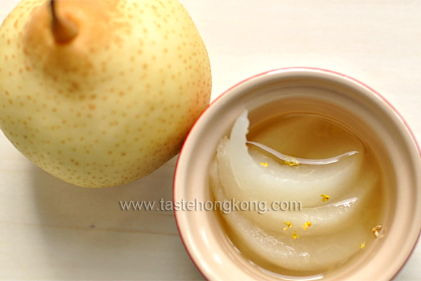Candied Pear in Osmanthus and Ginger Drink