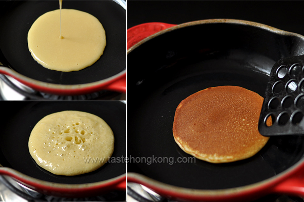 Pan-frying Dorayaki