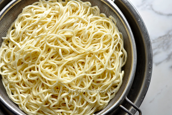 Draining E-Fu Noodles