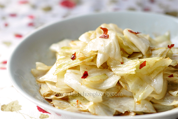 Hot and Sour Cabbage, Sichuan Style