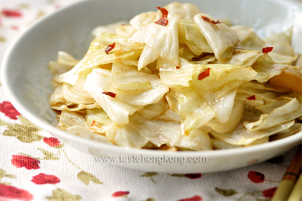 Hot and Sour Cabbage, Sichuan Style