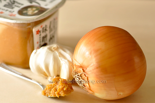 Ingredients for Onion Miso Soup