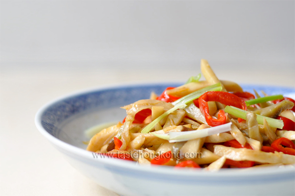 Stir-fried King Oyster Mushrooms with Sichuan Pickled Mustard