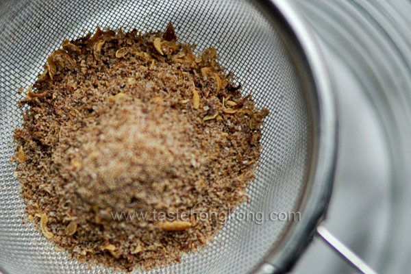 Peppercorn and Salt in Sieve