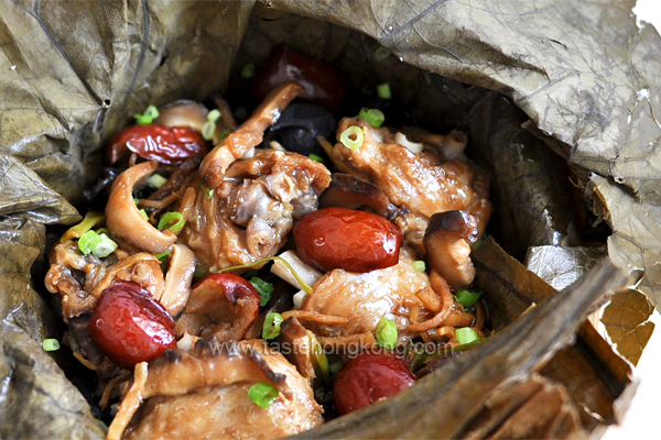 Steamed Chicken in Lotus Leaf