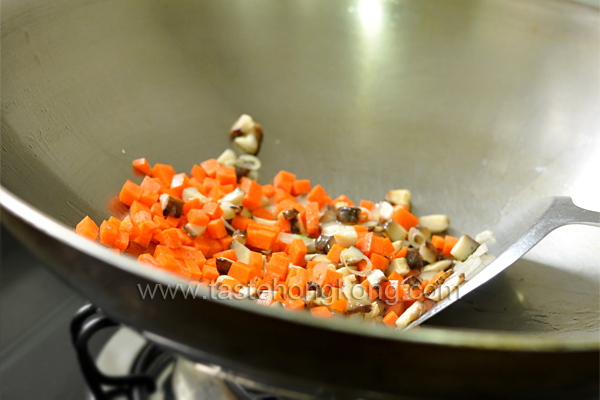 Stir-Frying Bell Pepper in Work