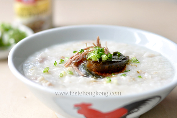 How to Cook Congee with Salted Pork & Century Egg, a Classic Hong Kong Rice Porridge