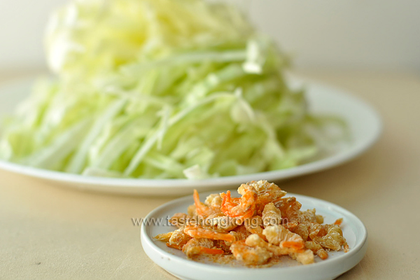 Dried Shrimps and Shredded Cabbage