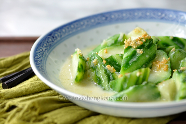 Loofah Gourd in Soy Milk, a Chinese Vegetarian Stir-Fry and Soup