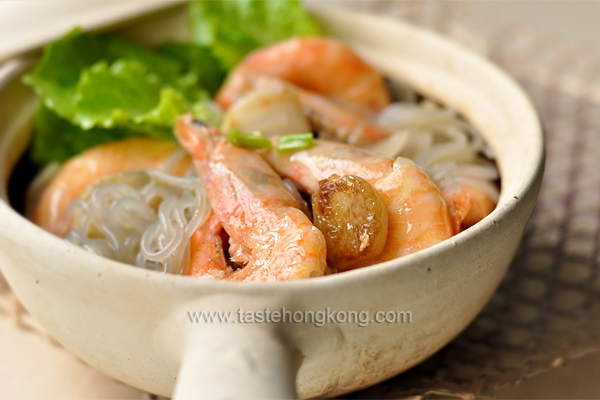 Shrimp Casserole with Korean Sweet Potato Noodles (Dangmyeon)