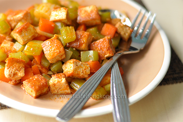 Spicy Tofu Stir-fry, Vegetarian Style