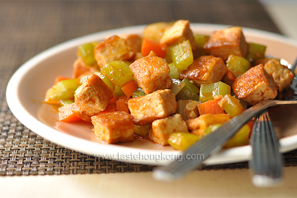 Spicy Tofu Stir-fry, Vegetarian Style