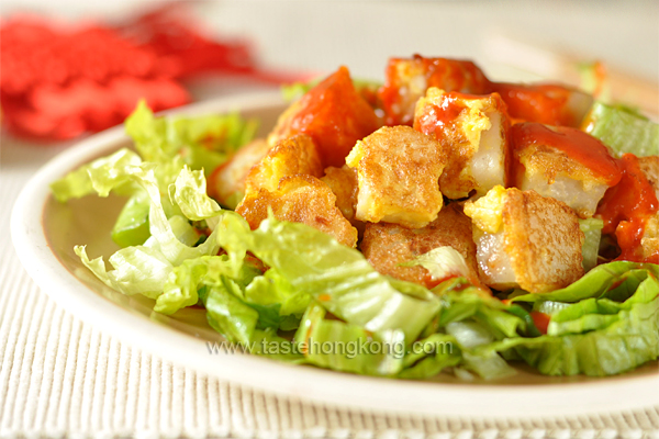 Stir-Fried Chinese Turnip Cake / Radish Cake / Lo Bak Gou 蘿蔔糕