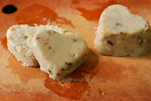 Homemade Lo Bak Go Hearts (Chinese Radish or Turnip Cake)