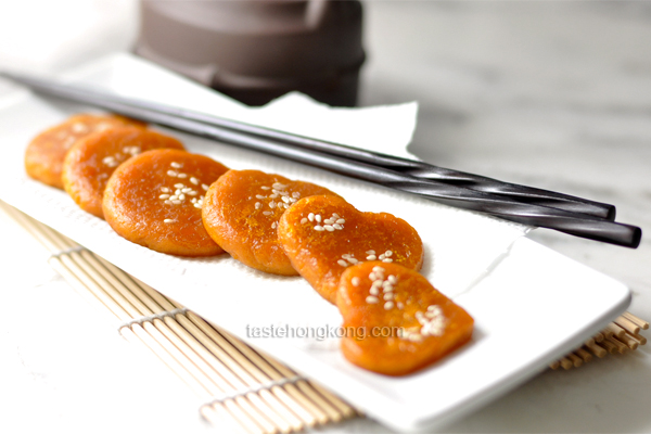 Pumpkin Sweet Rice Pancake, Chinese Style