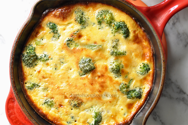 Easy Quiche with Broccoli and Miso, Crustless and Vegetarian